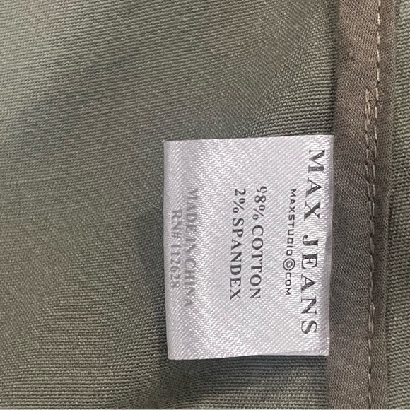 Max Studios Olive Green Soft Twill Utility Jacket Size Lg - Picture 10 of 10
